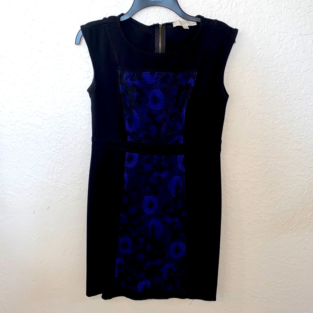 Loft Black & Blue Dress